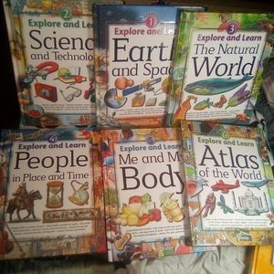 SET $150........EXPENSIVE EXPLORE AND LEARN BOOK SET PAID. $369.